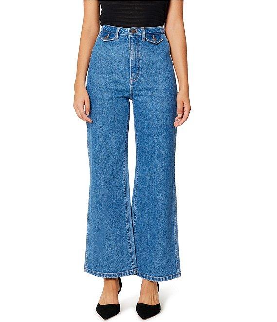 Rolla's Sailor Lia Slim Fit 5 Pocket Full Length Zip Front Wide Leg Jean Product Image