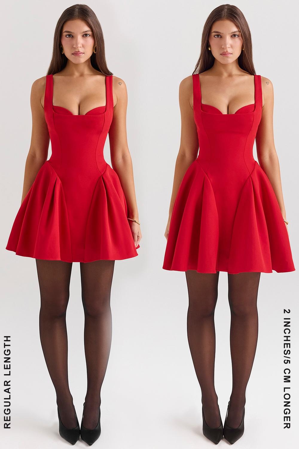 Bunny  holly red crepe mini dress Product Image