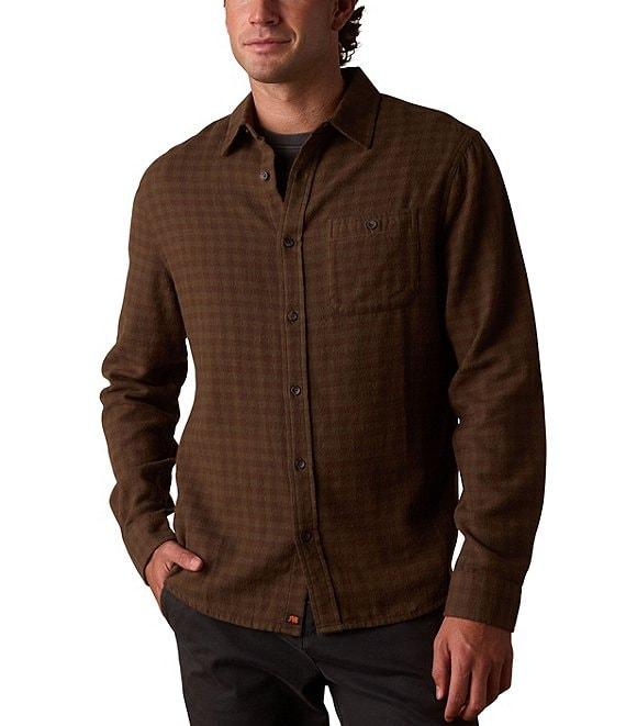 The Normal Brand Hudson Double Dark Brushed Flannel Long Sleeve Woven Shirt Product Image