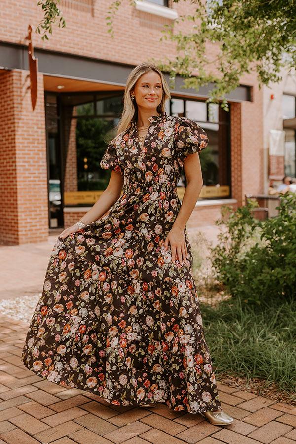 Falling For You Floral Maxi Dress Product Image