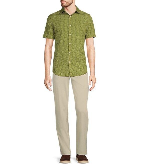 Murano Slim Fit Performance Stretch Desert Print Short Sleeve Woven Shirt Product Image