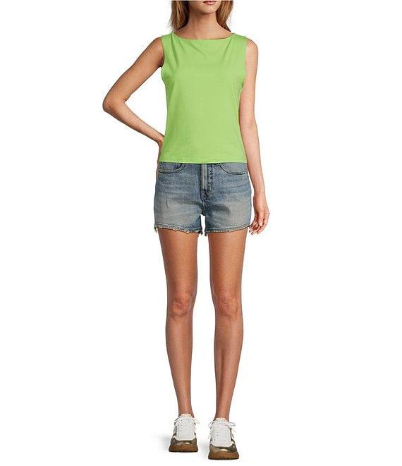 Good American Super Stretch Boat Neck Sleeveless Tank Product Image