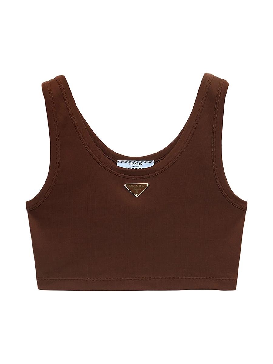 Womens Ribbed Knit Crop Top Product Image