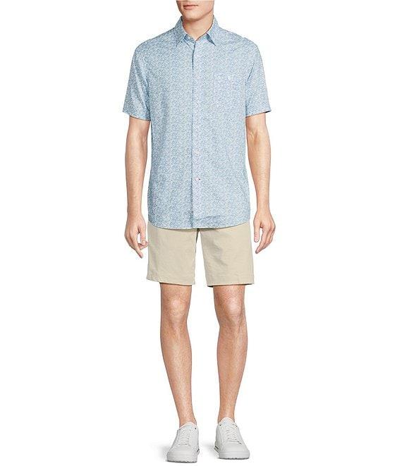 Cremieux Blue Label Performance Stretch Shark Print Short Sleeve Woven Shirt Product Image