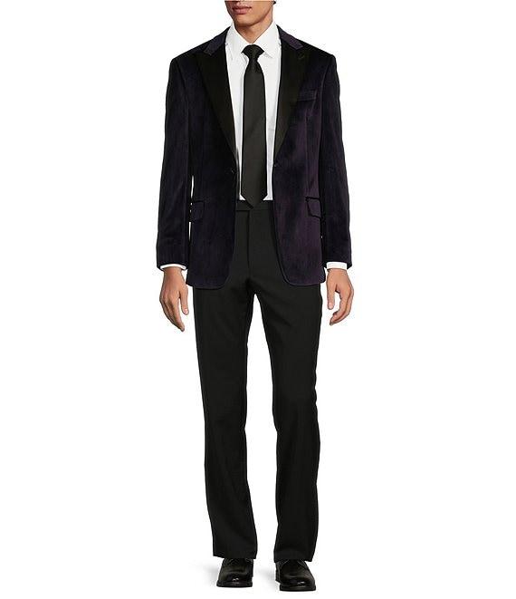 Tre Vero Modern Fit Velvet Tuxedo Sport Coat Product Image