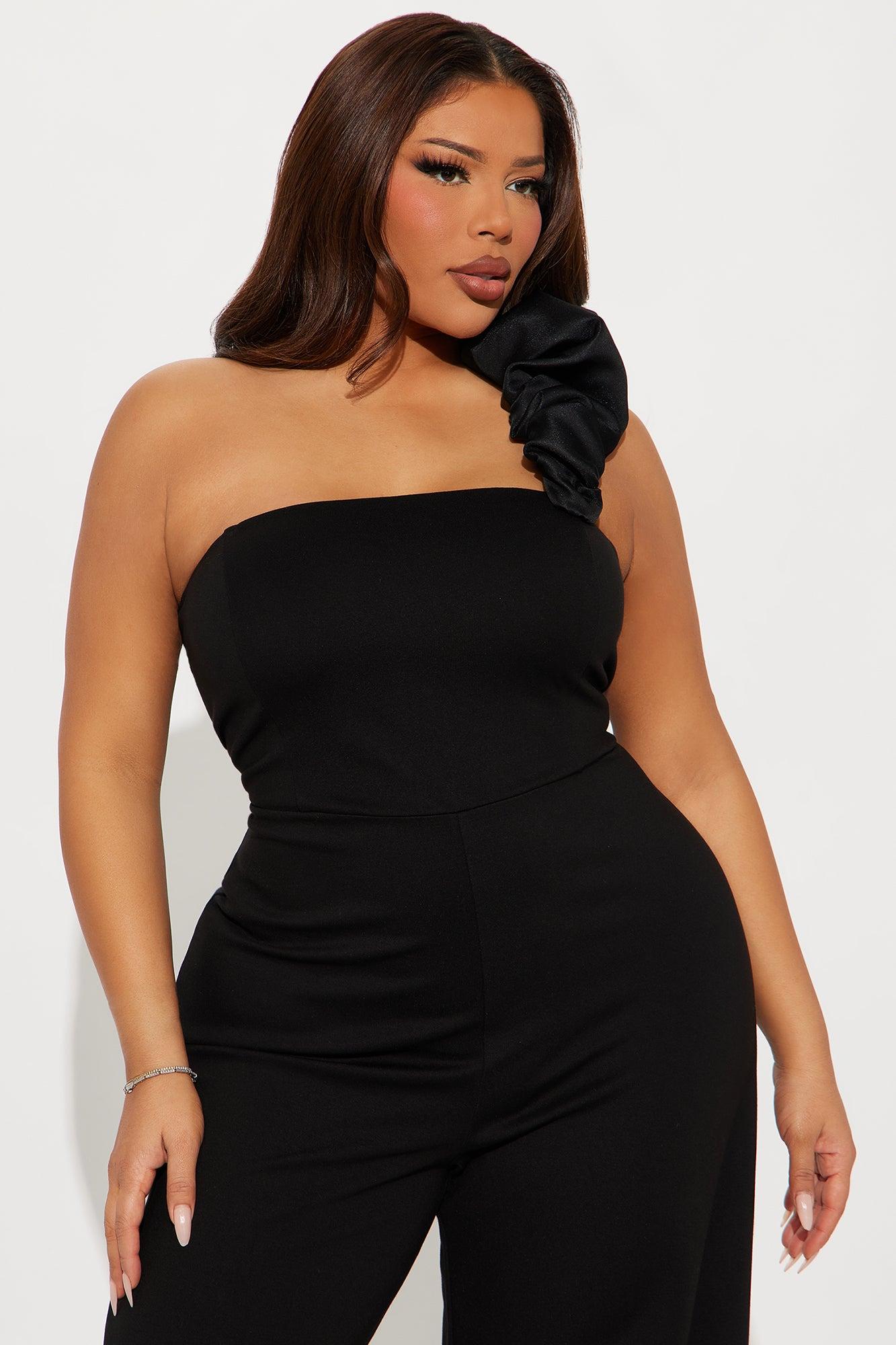 Wilma Ruffle Jumpsuit - Black Product Image