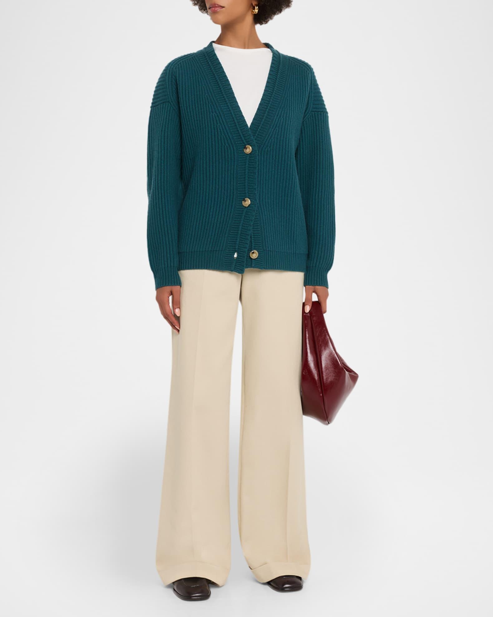 Ribbed Cashmere Cardigan Product Image