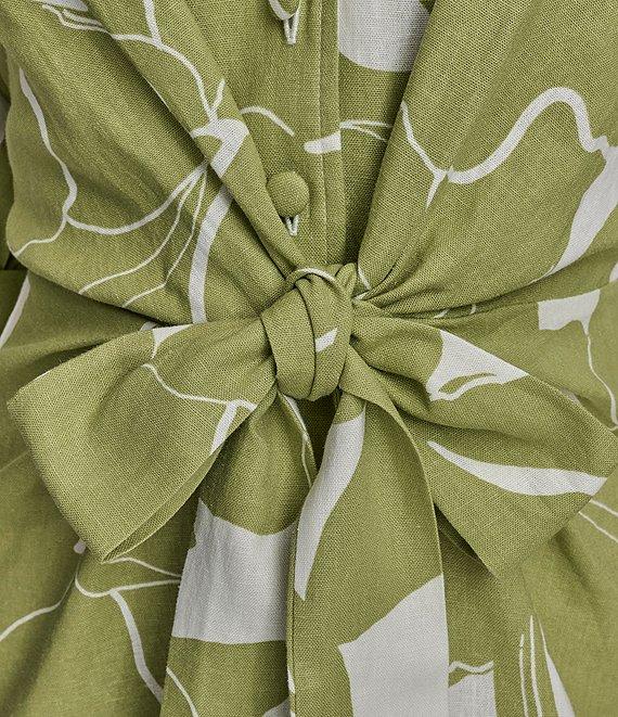 Donna Karan Floral Print Midi Shirt Dress Product Image