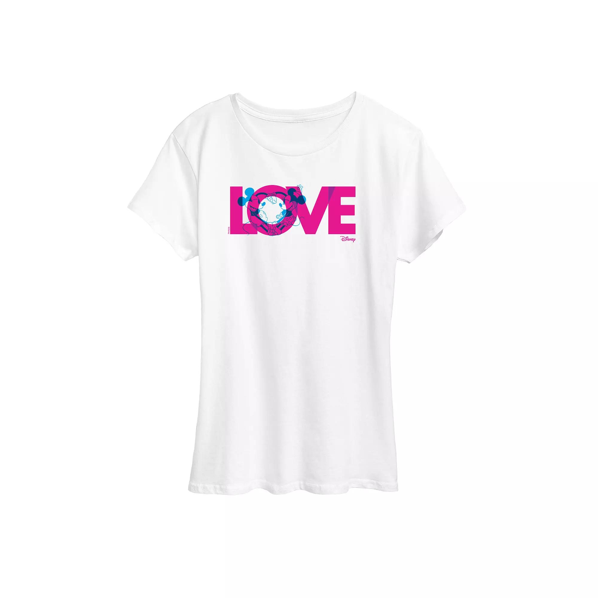 Disney's Mickey & Minnie Mouse Women's Love M And M Graphic Tee,  Product Image