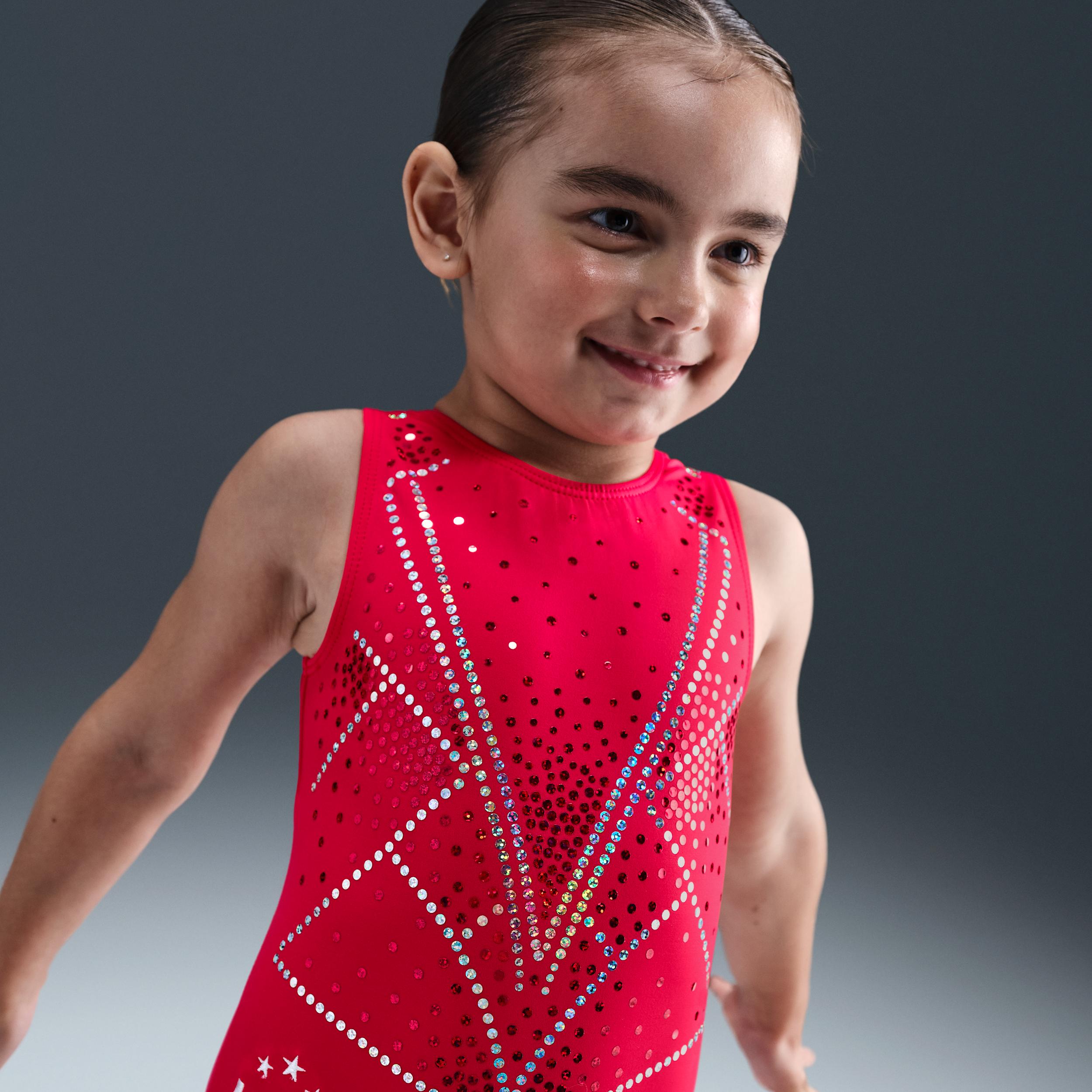 Nike Womens Gymnastics Red Armour Leotard | NKY041-152 Product Image