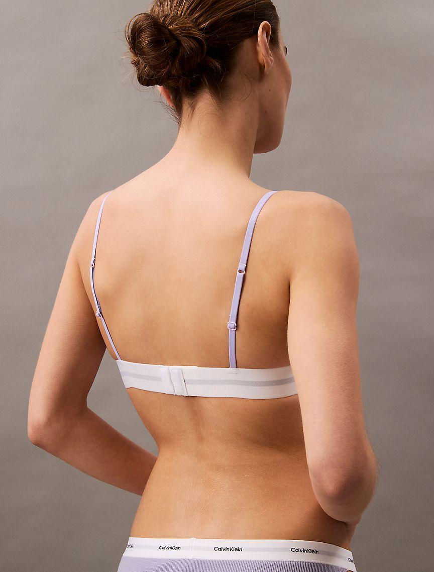 Cotton Modal Stretch Rib Unlined Triangle Bralette Product Image