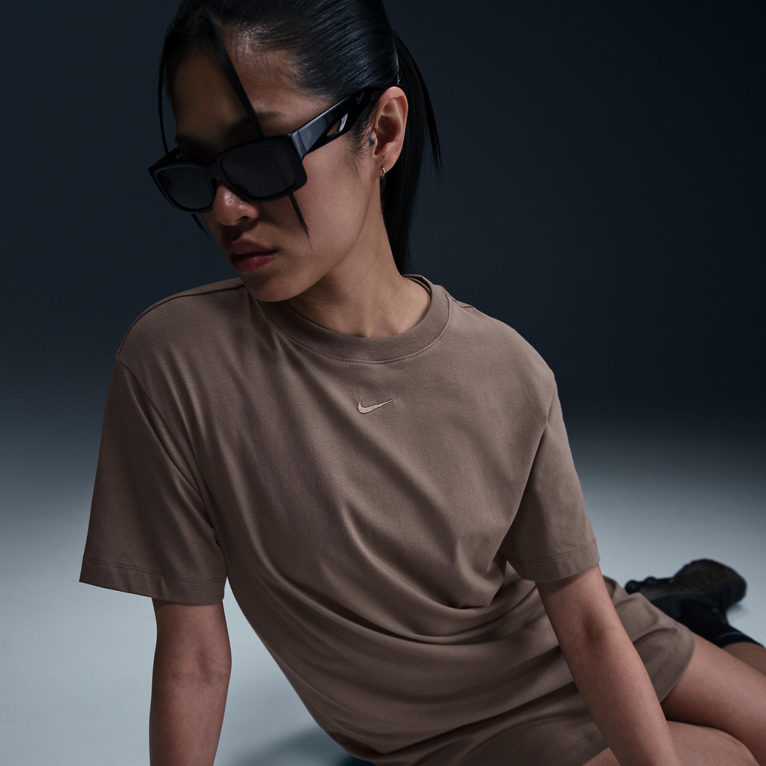 Nike Womens Nike NSW Essential Short Sleeve Dress T-Shirt - Womens Mink Brown/Mink Brown Product Image