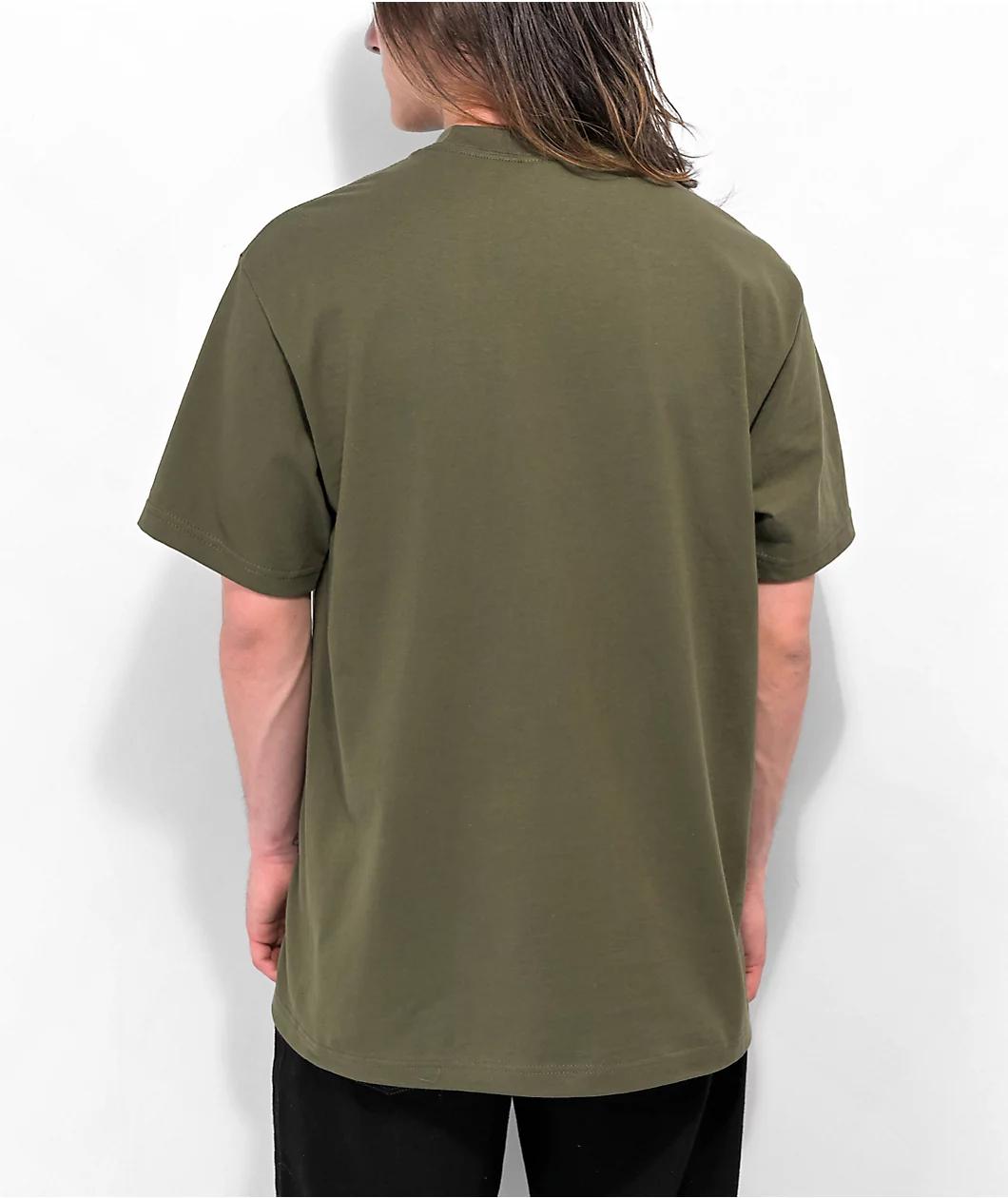 Shaka Wear Max Heavyweight Olive T-Shirt Product Image