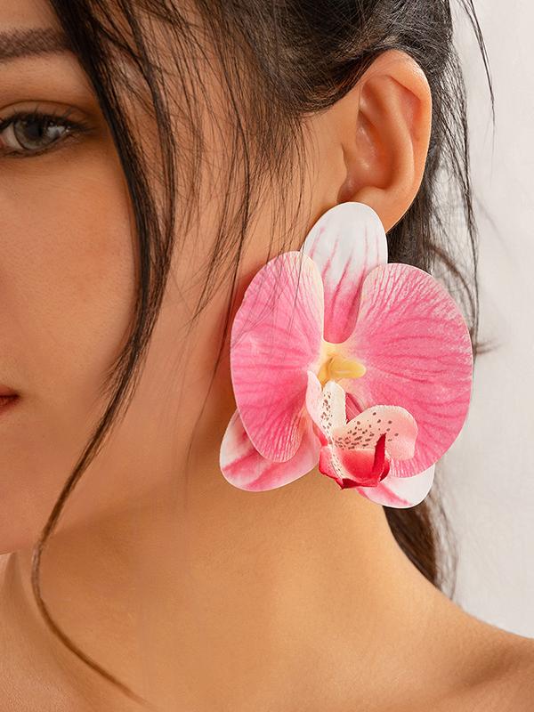 Flower Shape Drop Earrings Product Image