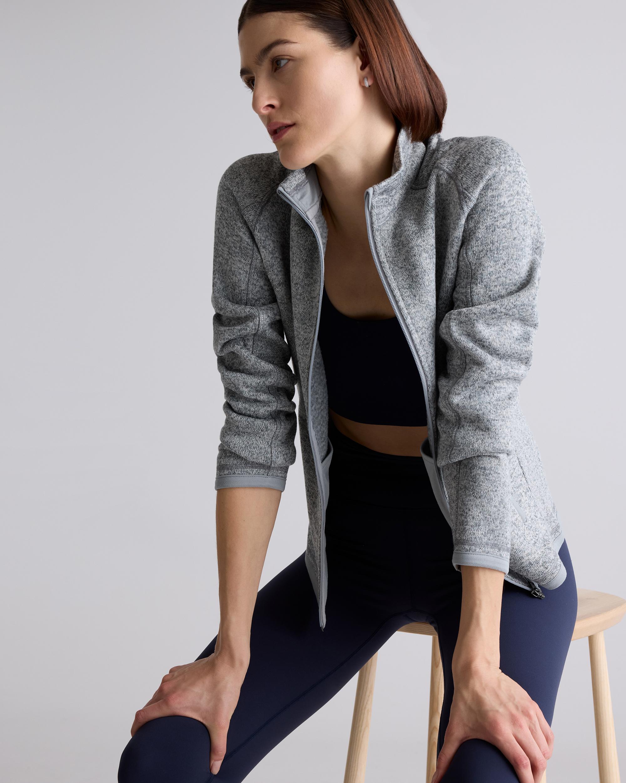 Quince | Women's Sweater-Knit Fleece Full-Zip Jacket Recycled Polyester Product Image