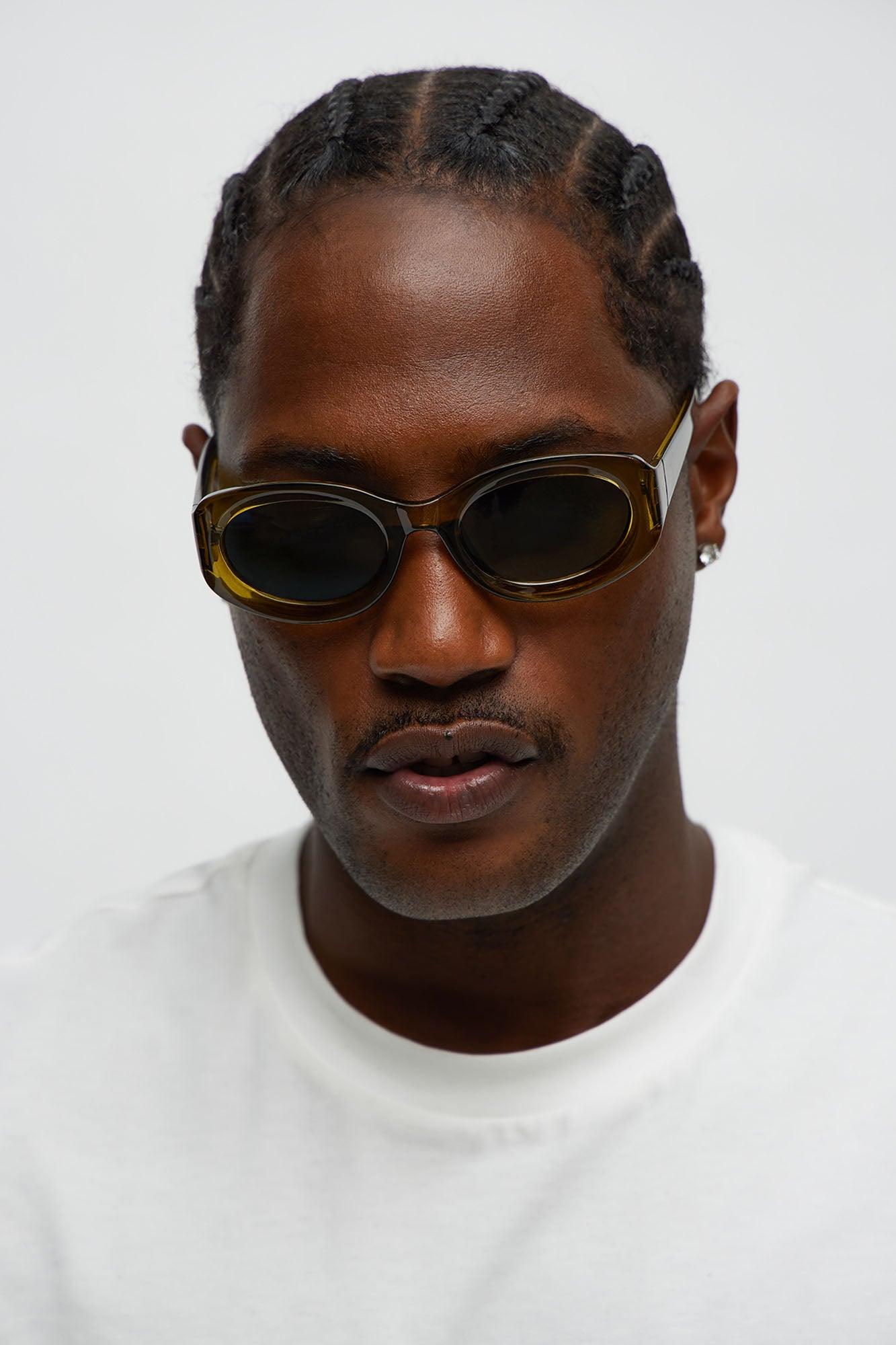 Right Through Me Sunglasses - Green Male Product Image