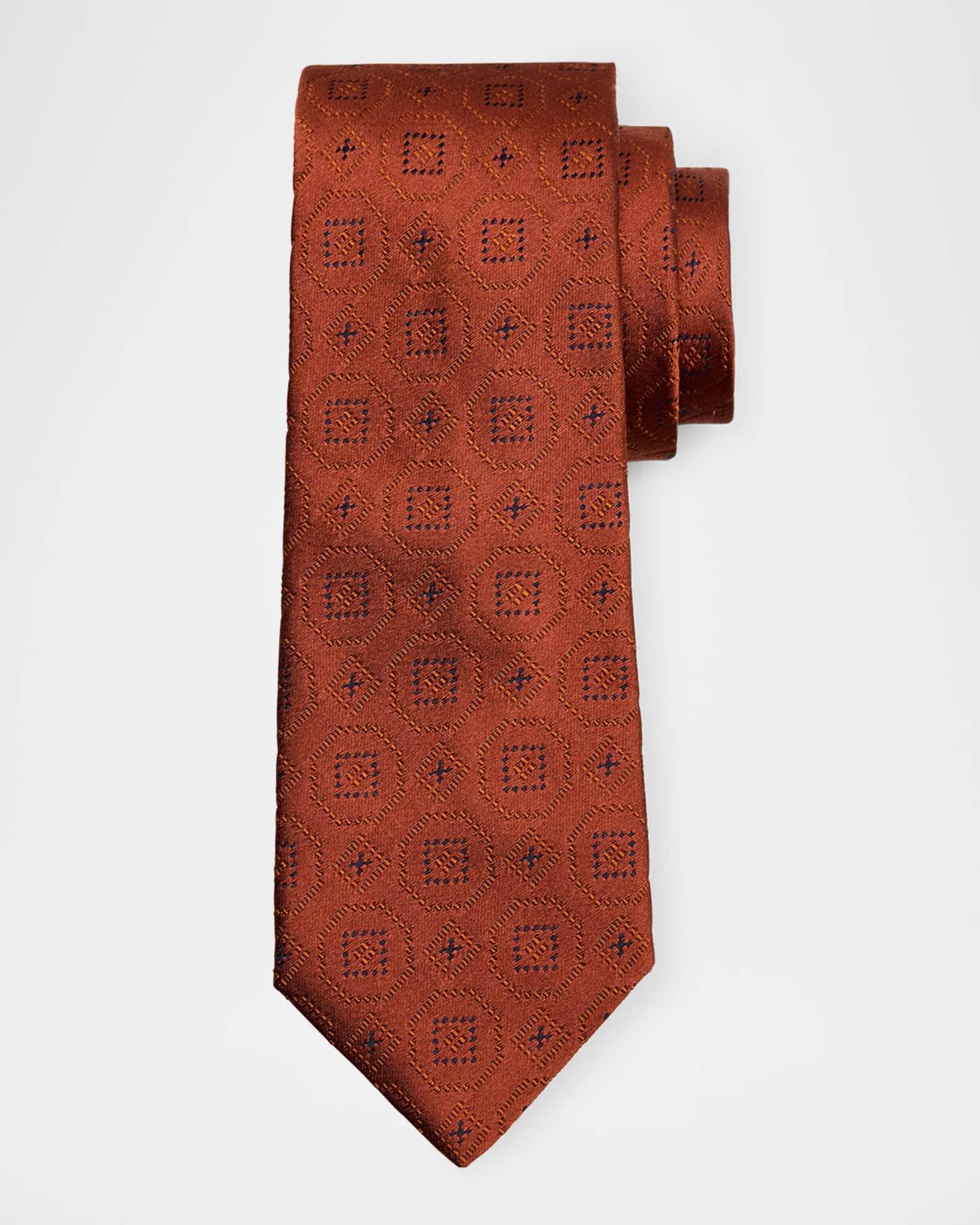 Men's Jacquard Silk and Cotton Tie Product Image