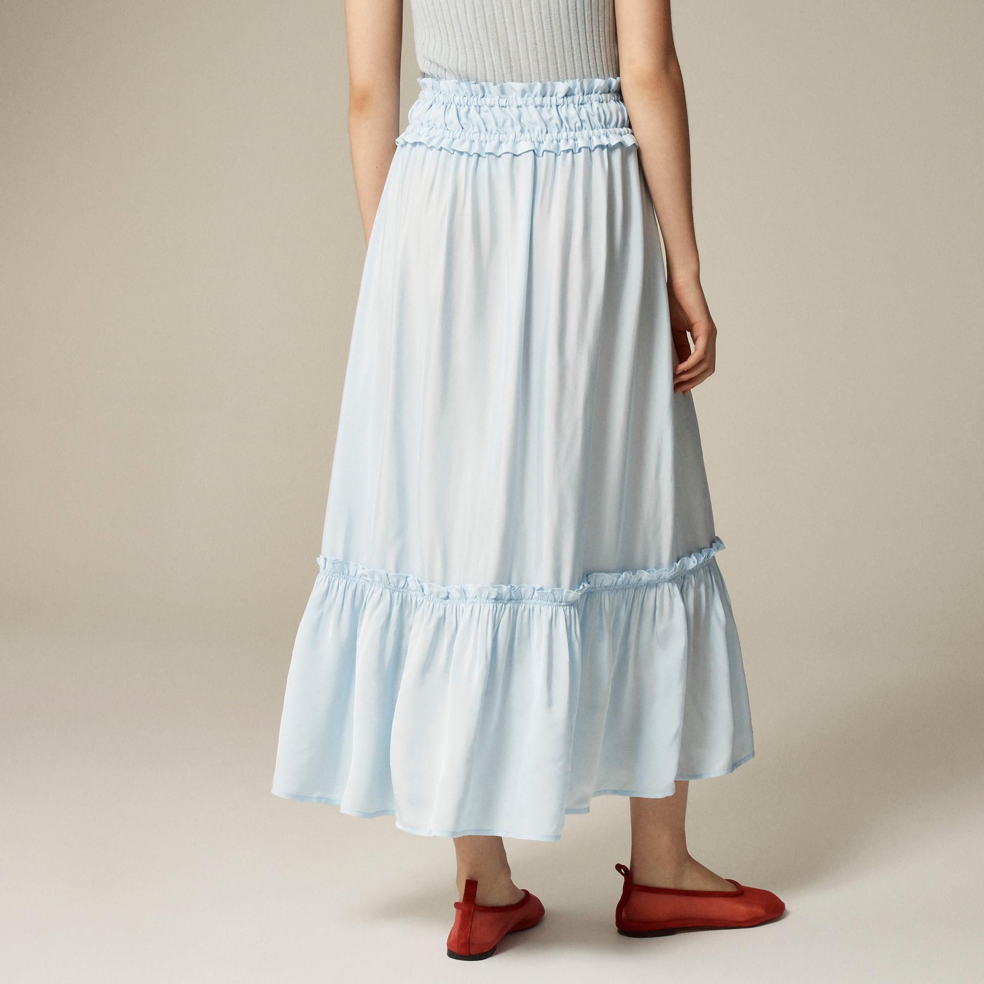 Smocked-waist midi skirt Product Image