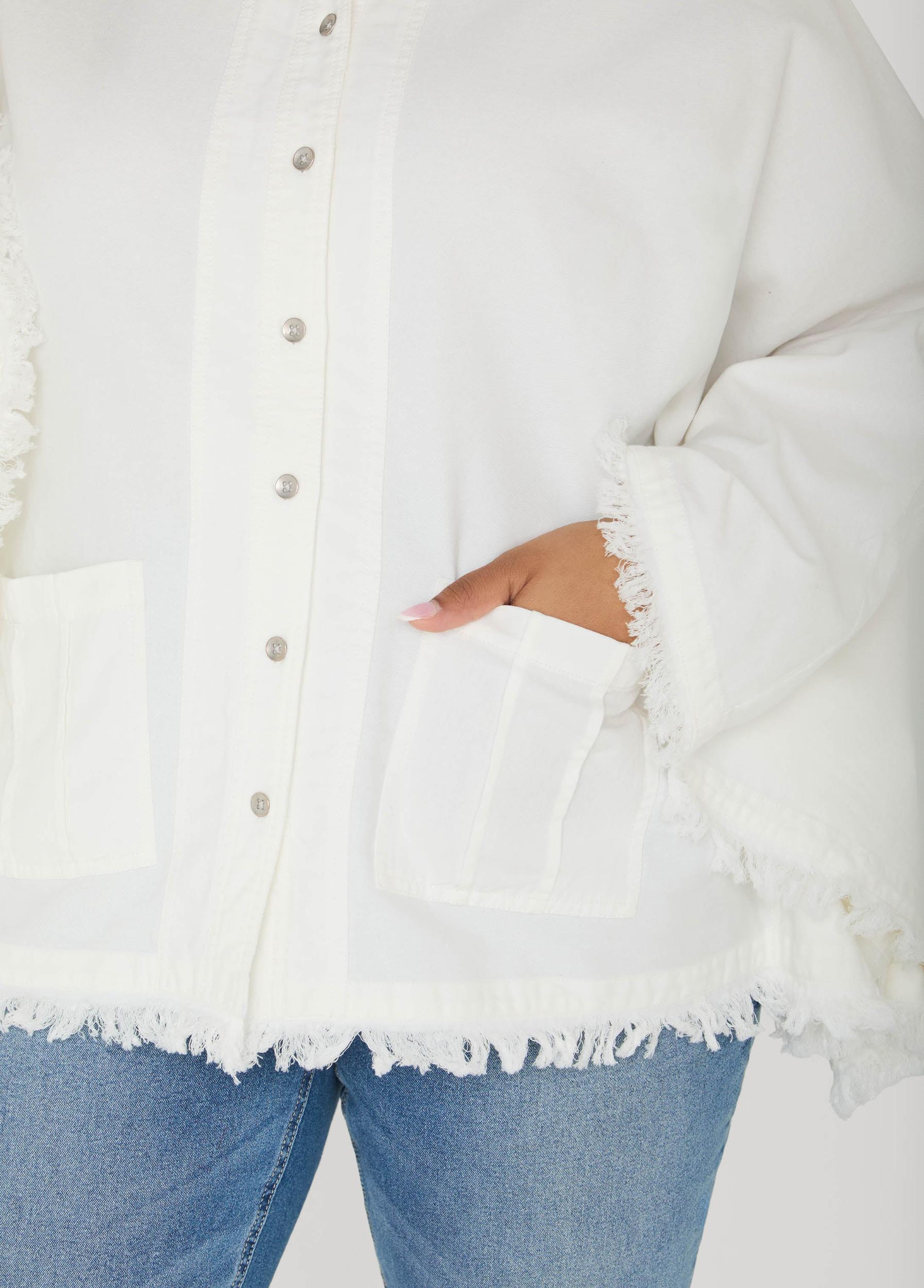 Bell Sleeved Denim Poncho Product Image