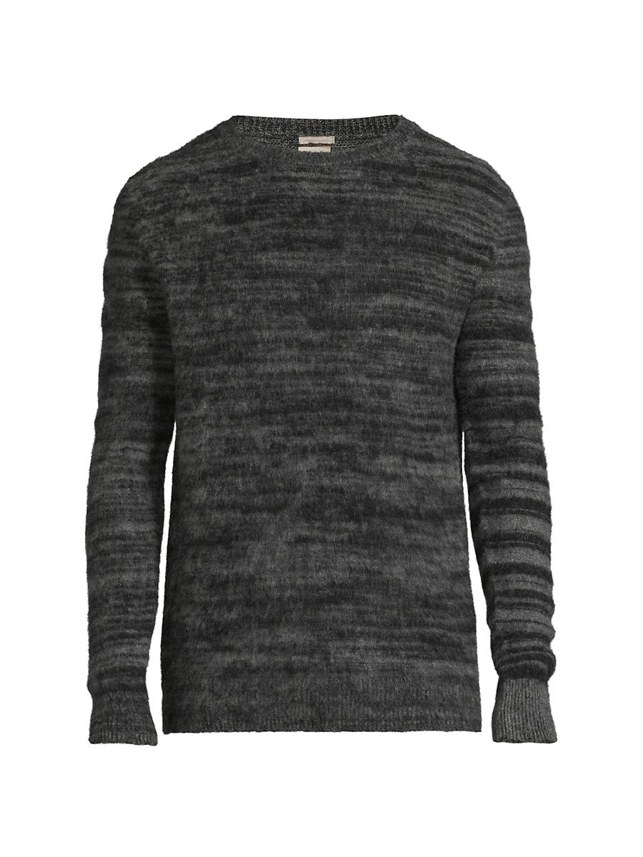 Mens Melange Brushed Cashmere Crewneck Sweater Product Image
