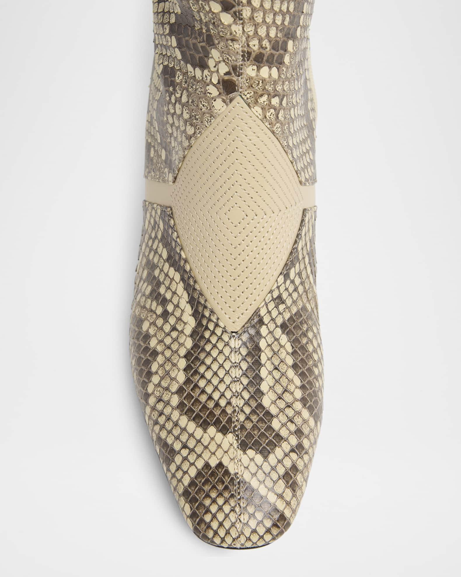 Equivoque Tall Snake-Embossed Boots Product Image