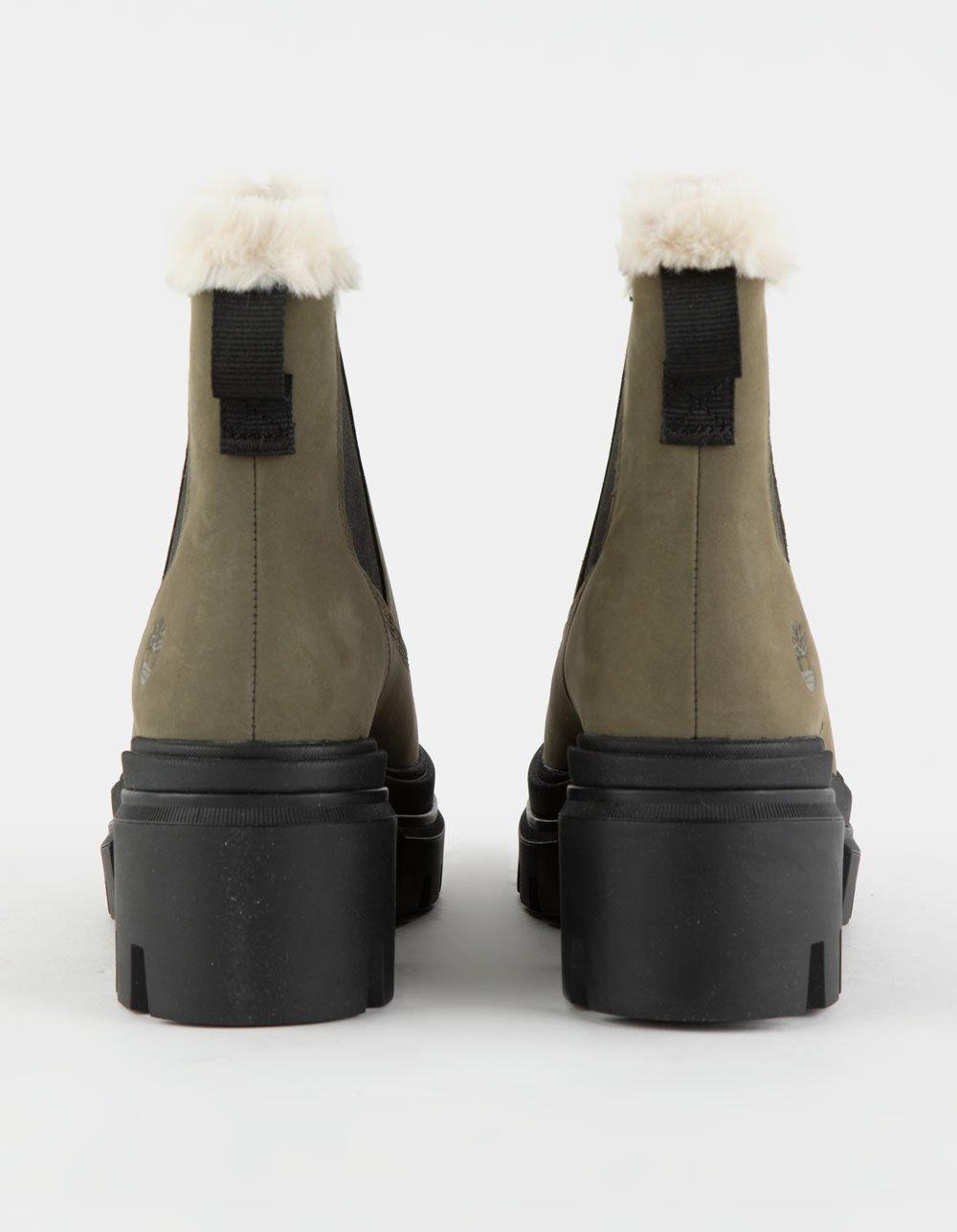 TIMBERLAND Everleigh Warm Lined Chelsea Womens Boots - OLIVE Product Image