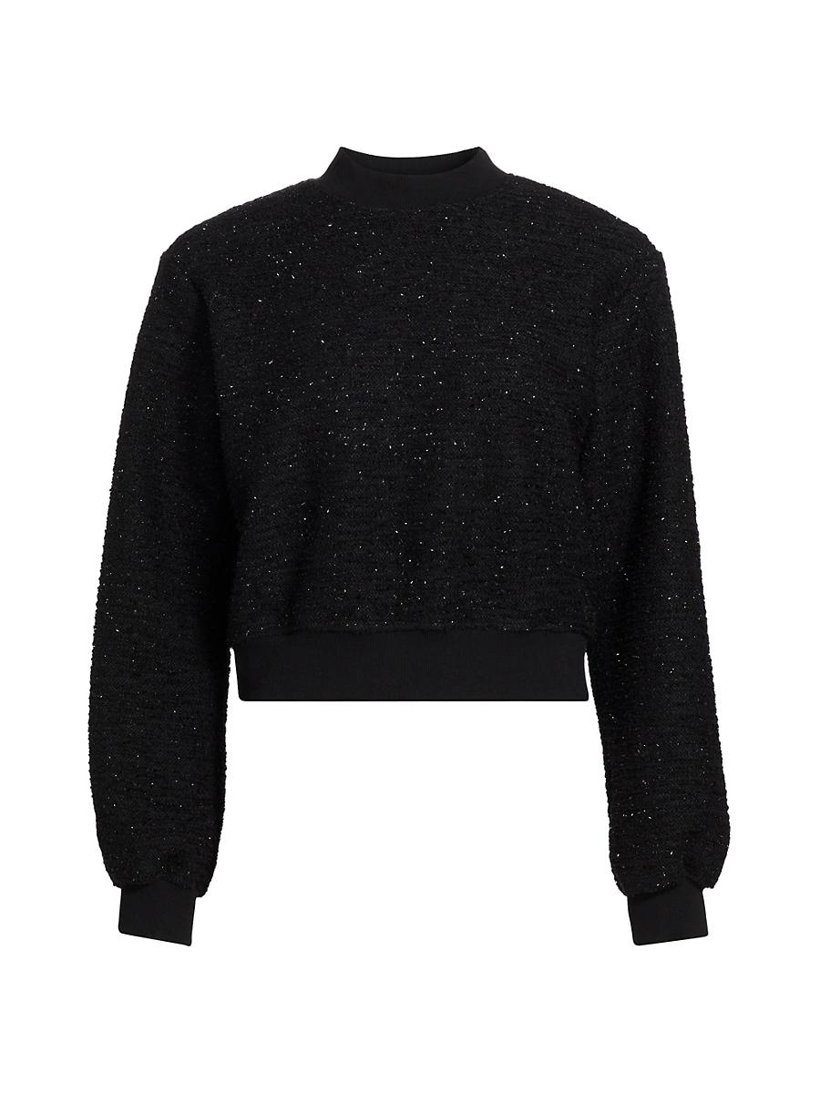 Womens Julie Tweed Crewneck Sweatshirt Product Image
