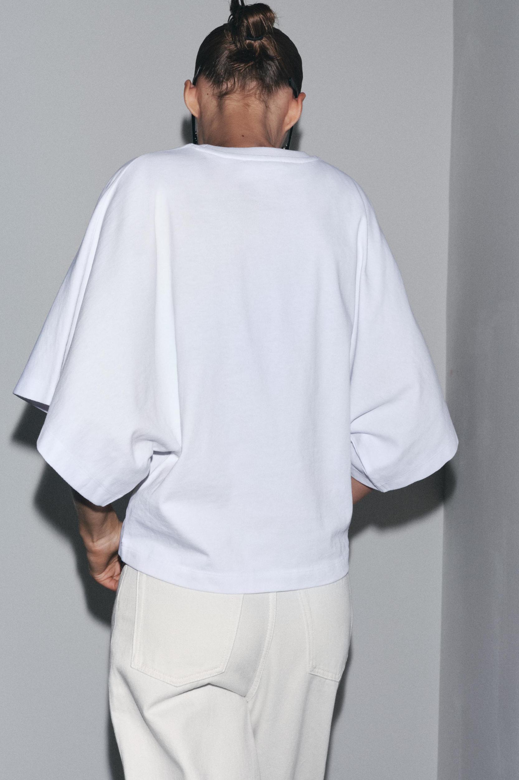 WASHED CAPE SLEEVE T-SHIRT Product Image