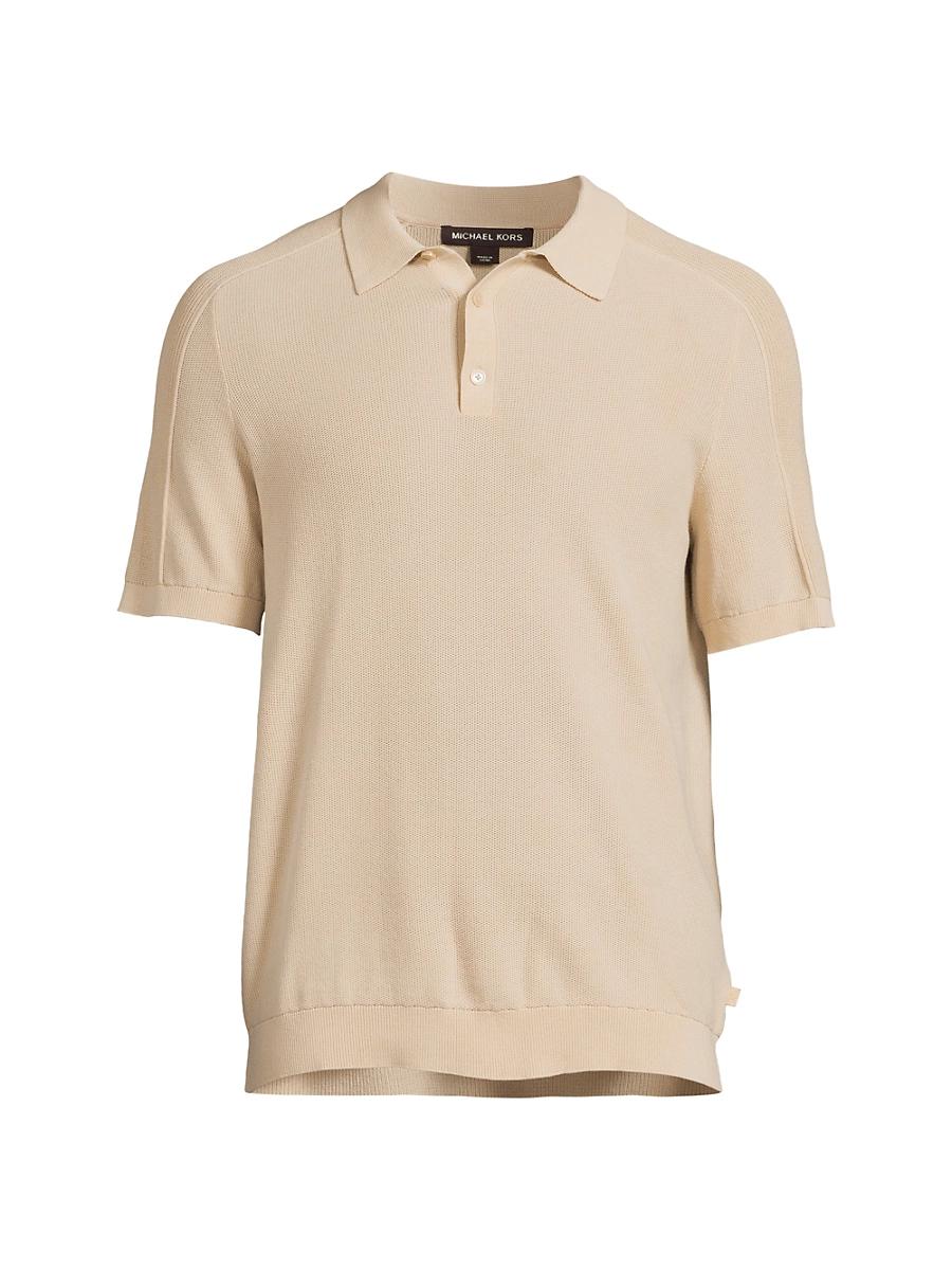 Mens Garment-Dye Knit Polo Shirt Product Image