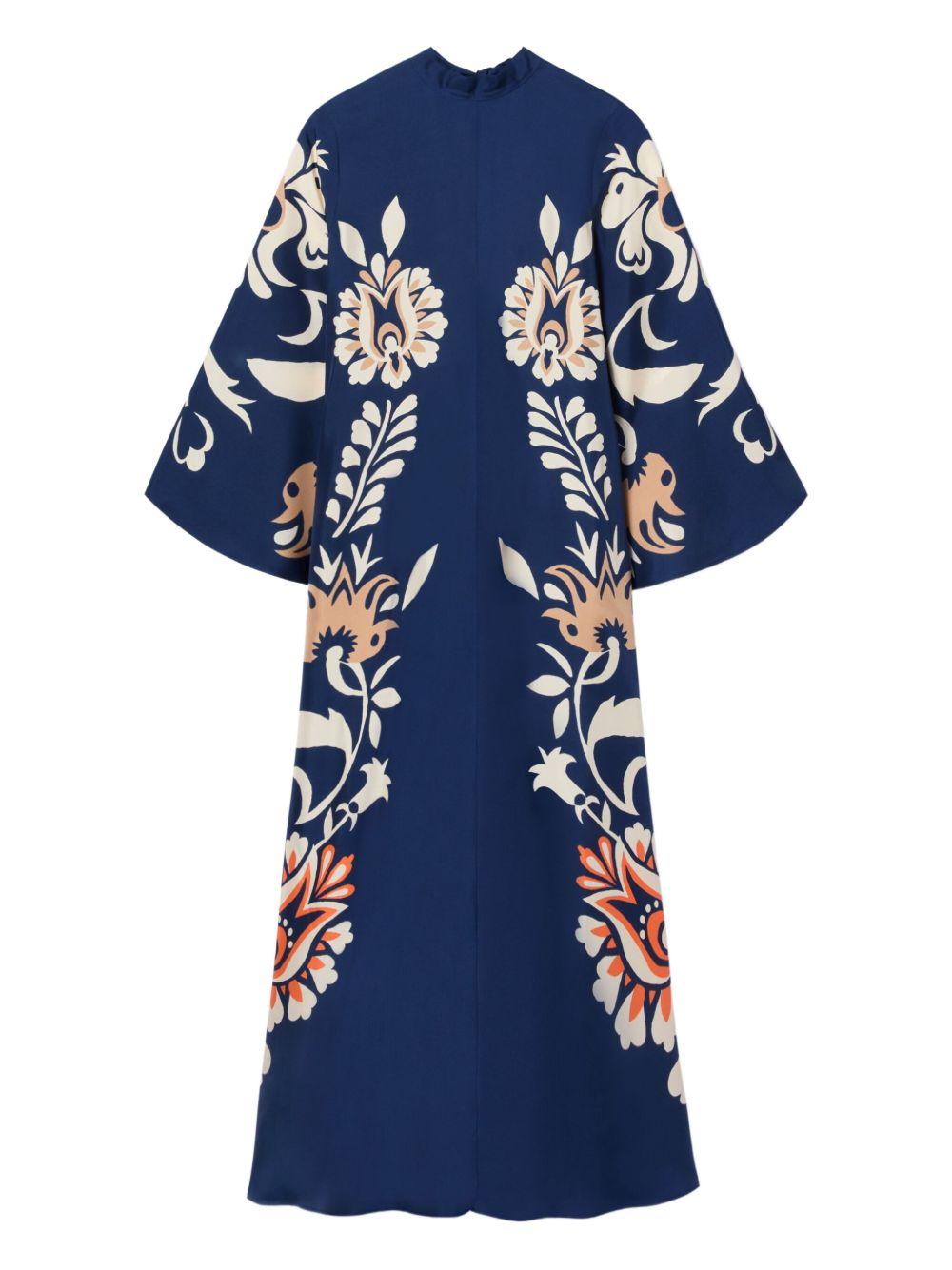floral-print bell-sleeve maxi dress Product Image