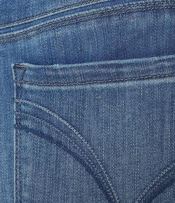 Democracy #double;Ab#double;solution® Embroidered Pocket Frayed Hem Straight Slim Leg Ankle Jeans Product Image