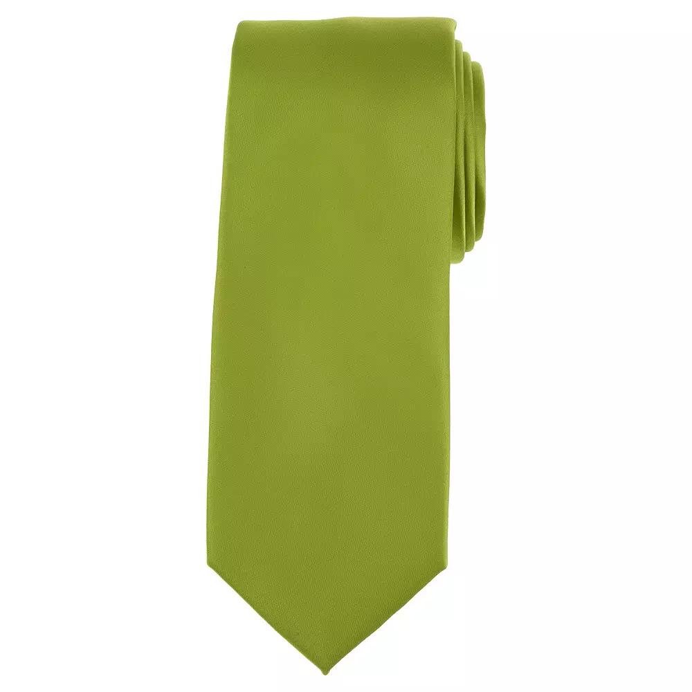 Men's Bespoke Solid Sateen Tie, Gold Sateen Product Image