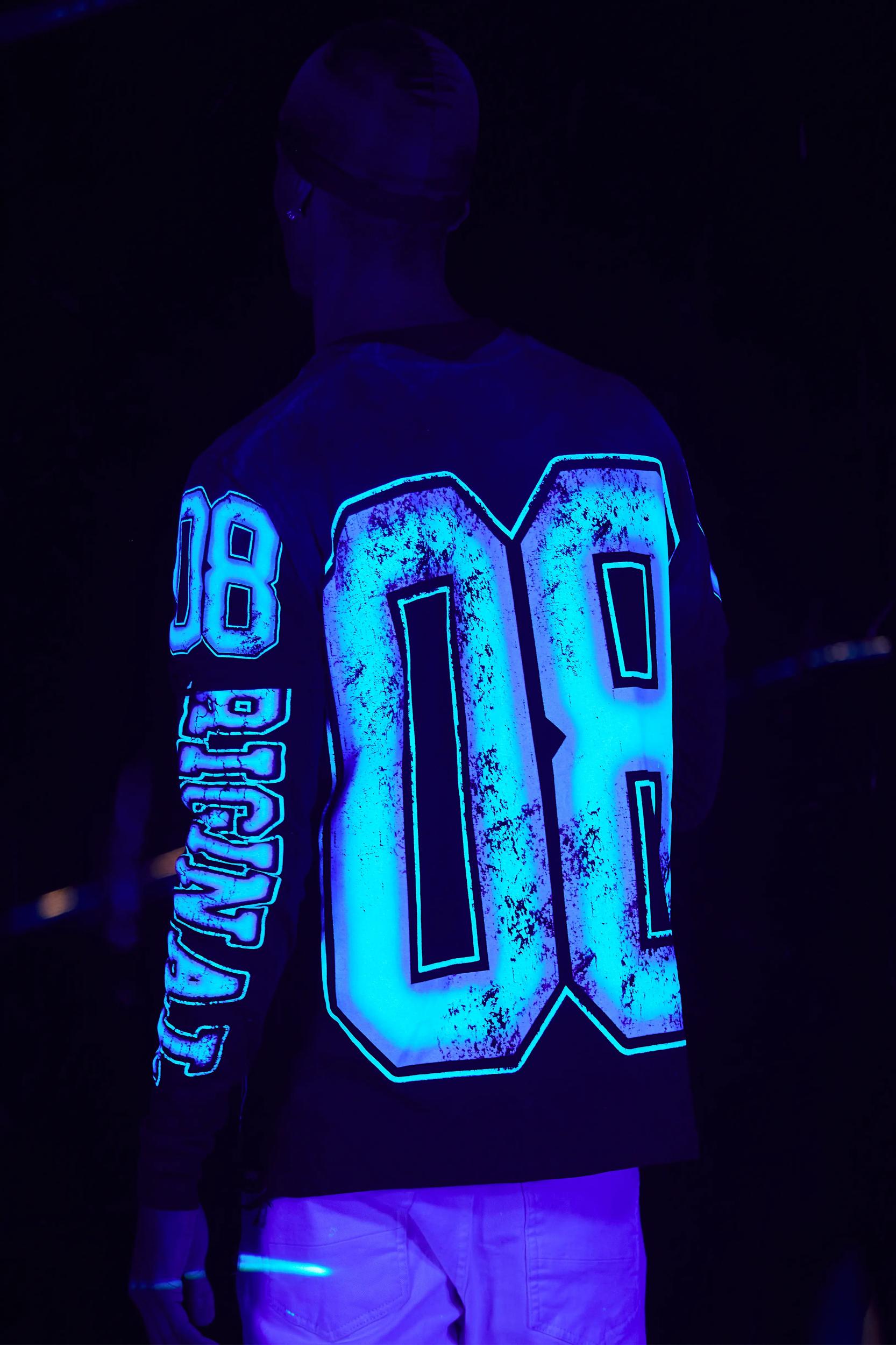 Fields Black/Purple Double Layer Long Sleeve Graphic T-Shirt Male Product Image