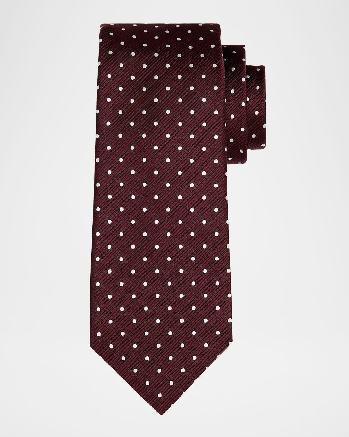Mens Micro-Dot Silk Tie Product Image