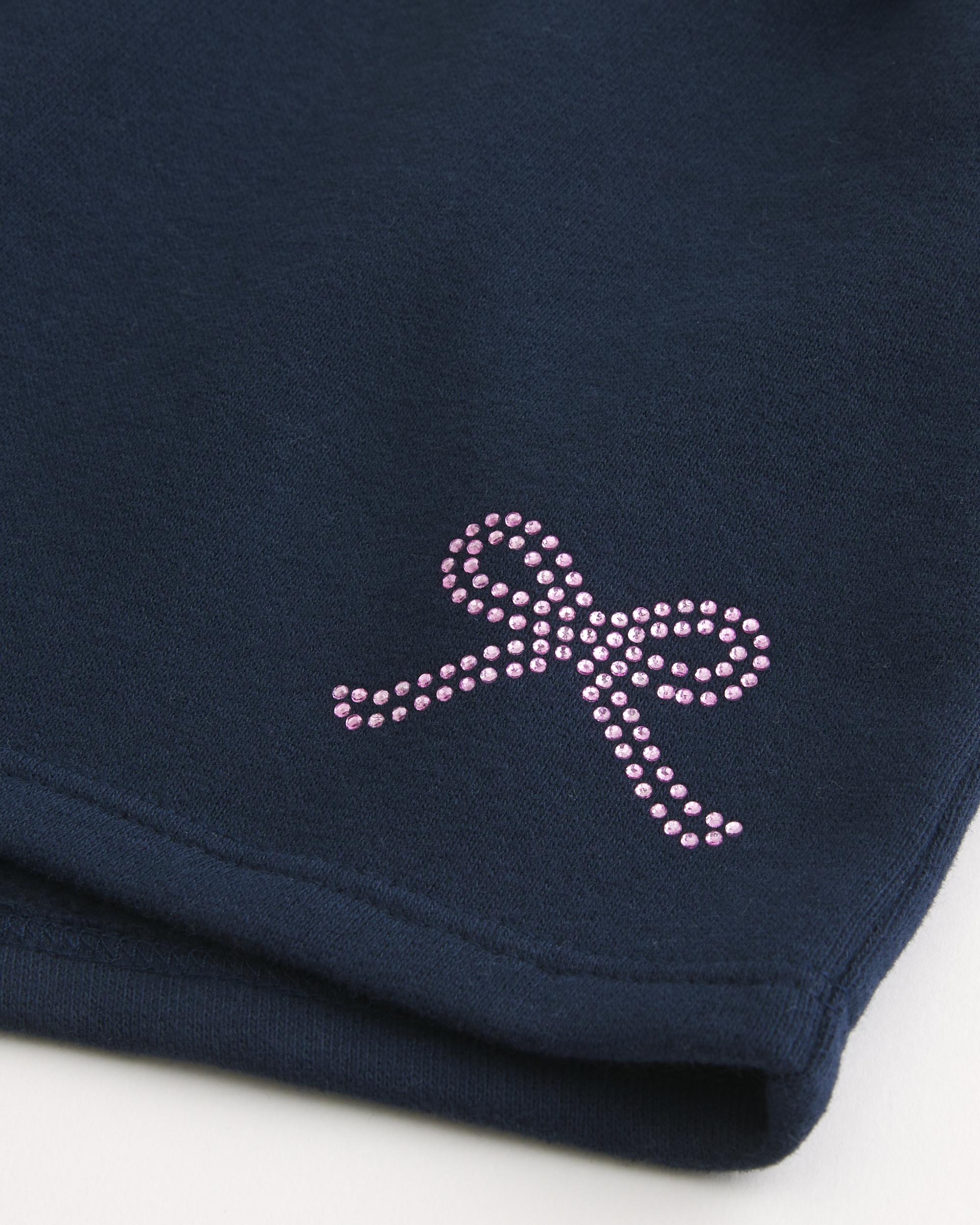 Heart Graphic Fleece Mini Shorts Product Image