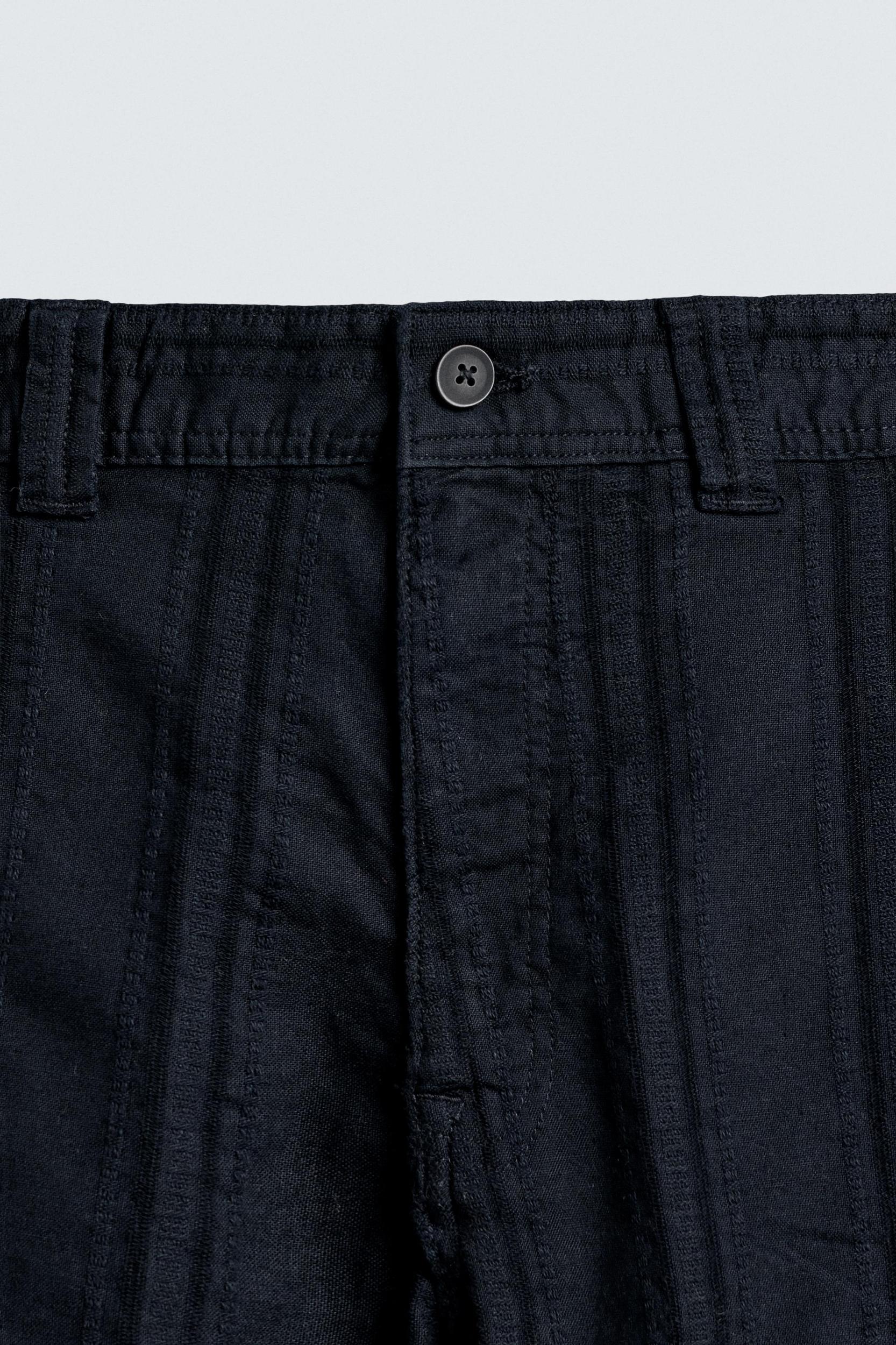 JACQUARD STRIPED PANTS Product Image