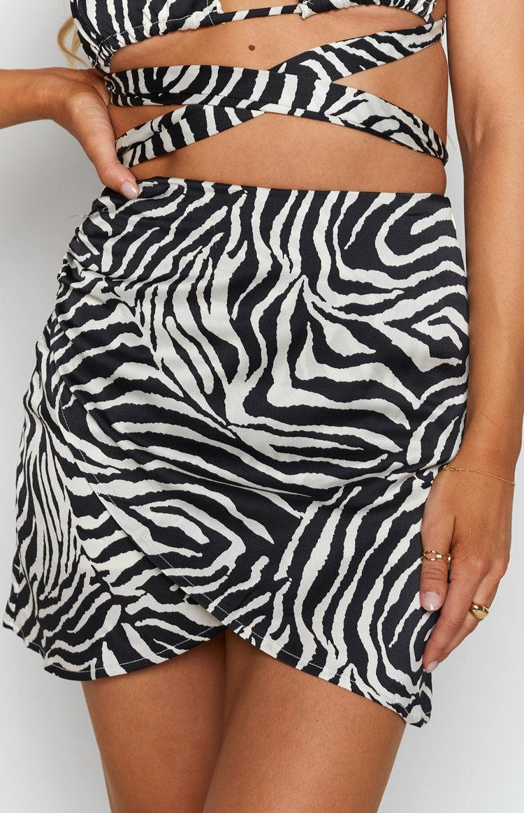 Niomi Wrap Skirt Zebra Product Image