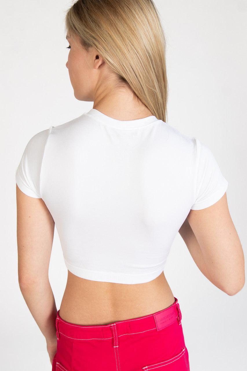Double Layer Crop Tee Product Image