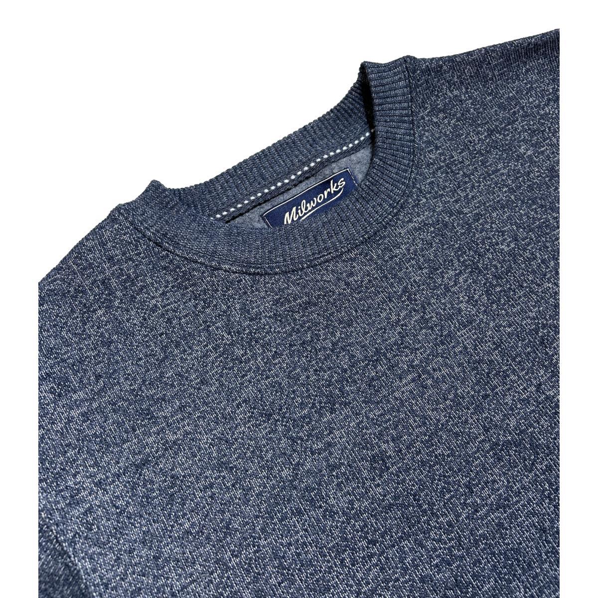 Heathered Sweatshirt Navy Product Image