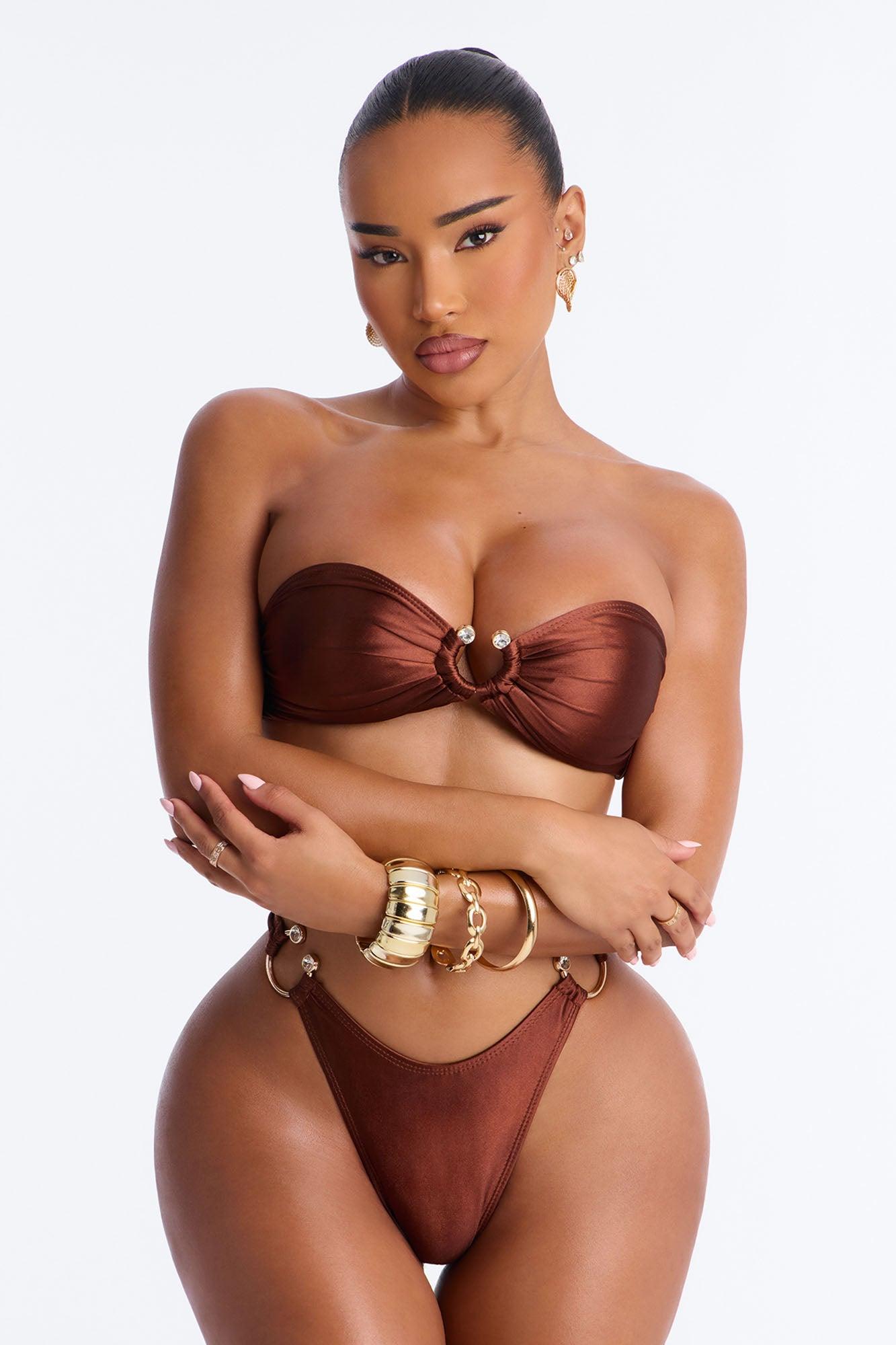 Beach Waves Ringing Swim Sunsuit - Bronze Female Product Image