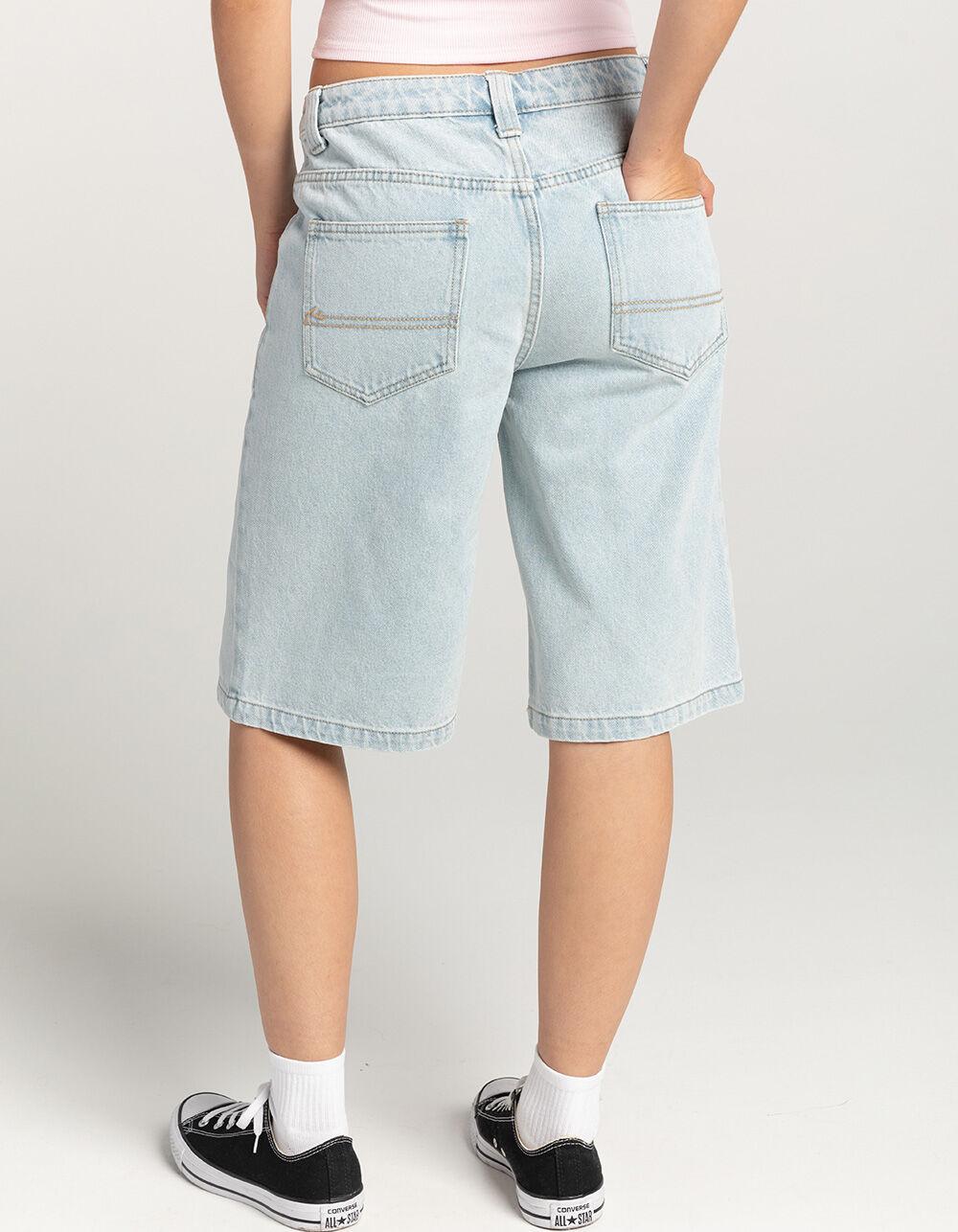 RUSTY Low Rise Wide Leg Womens Denim Jorts - DENIM Product Image