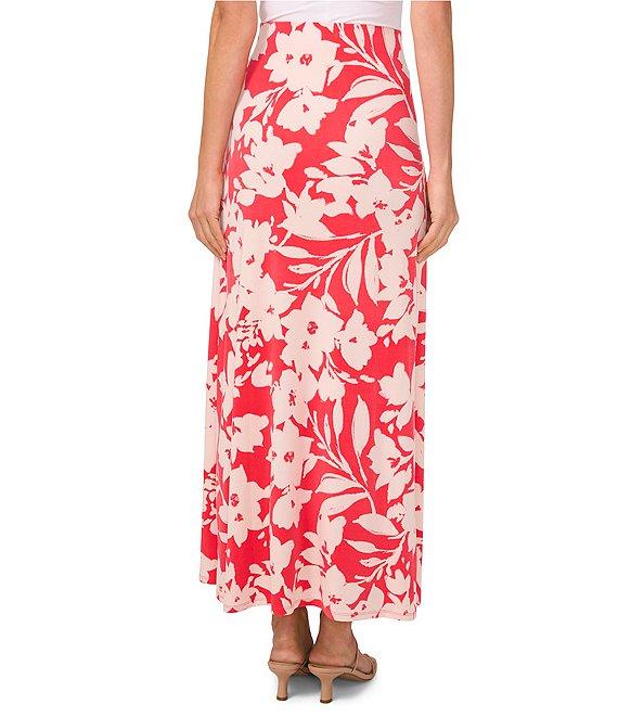 Vince Camuto Floral Print Maxi A-Line Skirt Product Image