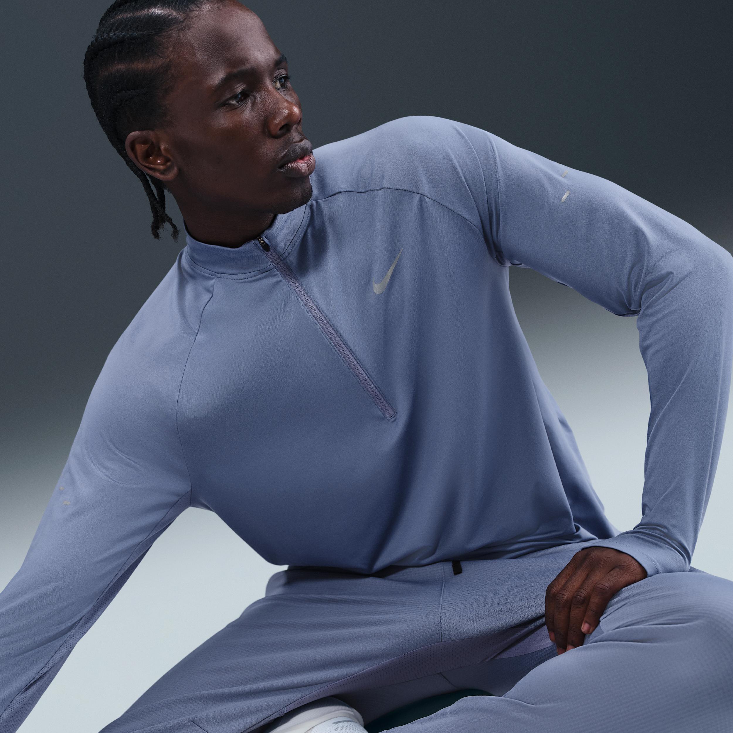 Nike Mens Stride Dri-FIT 1/4-Zip Running Top | HV2180-499 Product Image