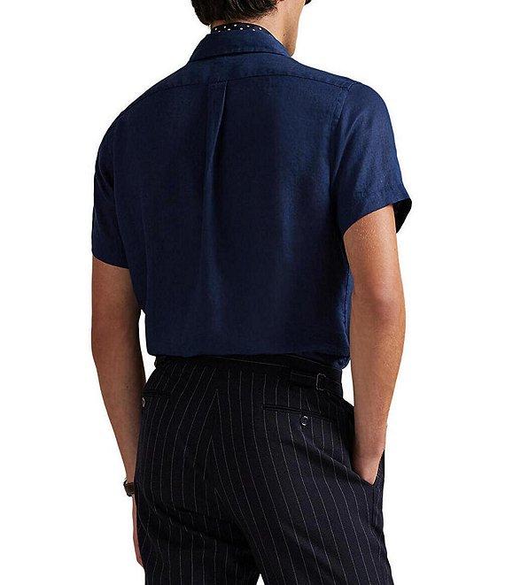 Polo Ralph Lauren Solid Linen Short Sleeve Woven Shirt Product Image