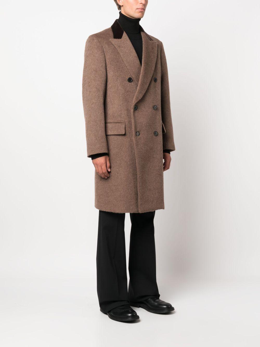 double-breasted brushed coat Product Image
