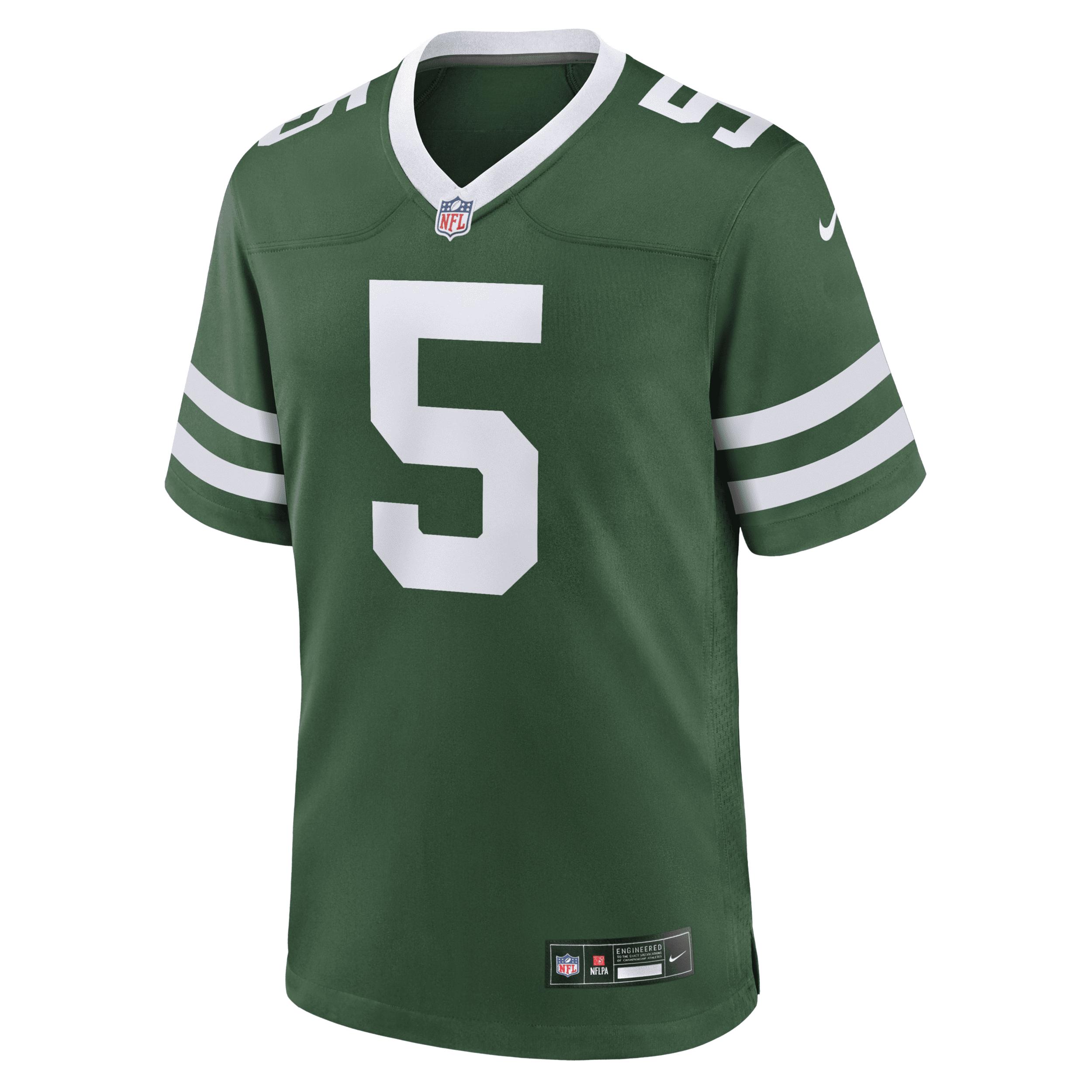 Garrett Wilson New York Jets Nike Mens NFL Game Football Jersey | 67NM03T672F-GTF Product Image
