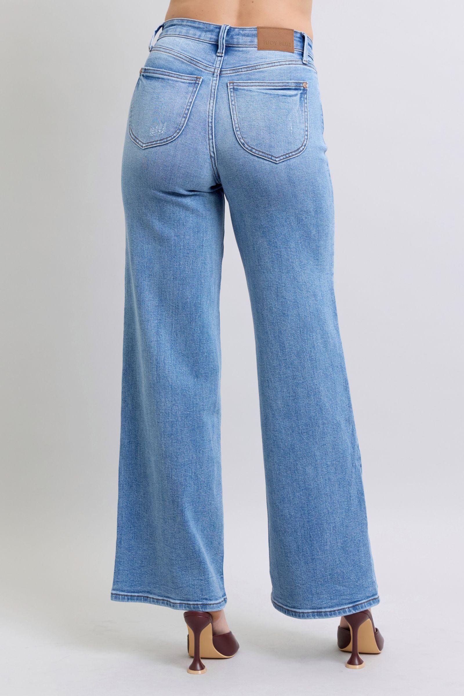 Angie Hi-Rise Wide Leg Judy Blue Jeans - ONLINE EXCLUSIVE! Product Image