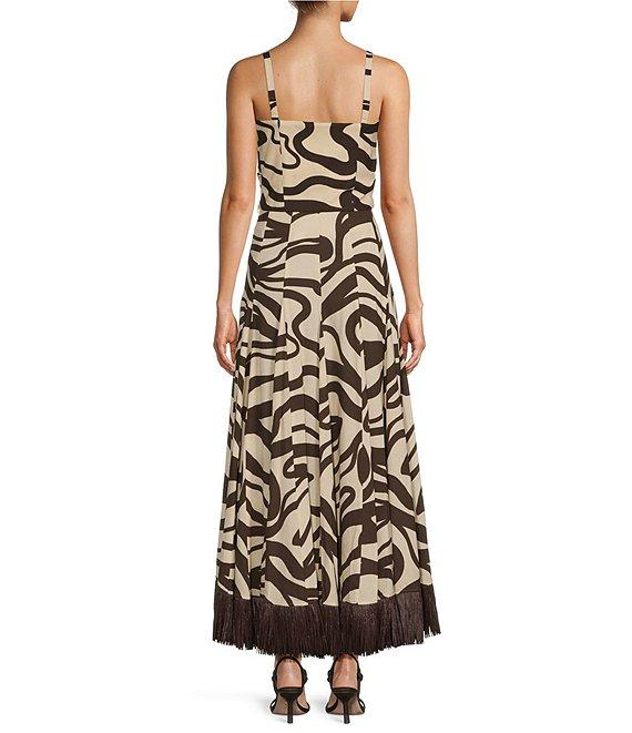 Antonio Melani x M.G. Style Somers Swirl Print Linen Blend Straw Trim Two Piece Set Product Image