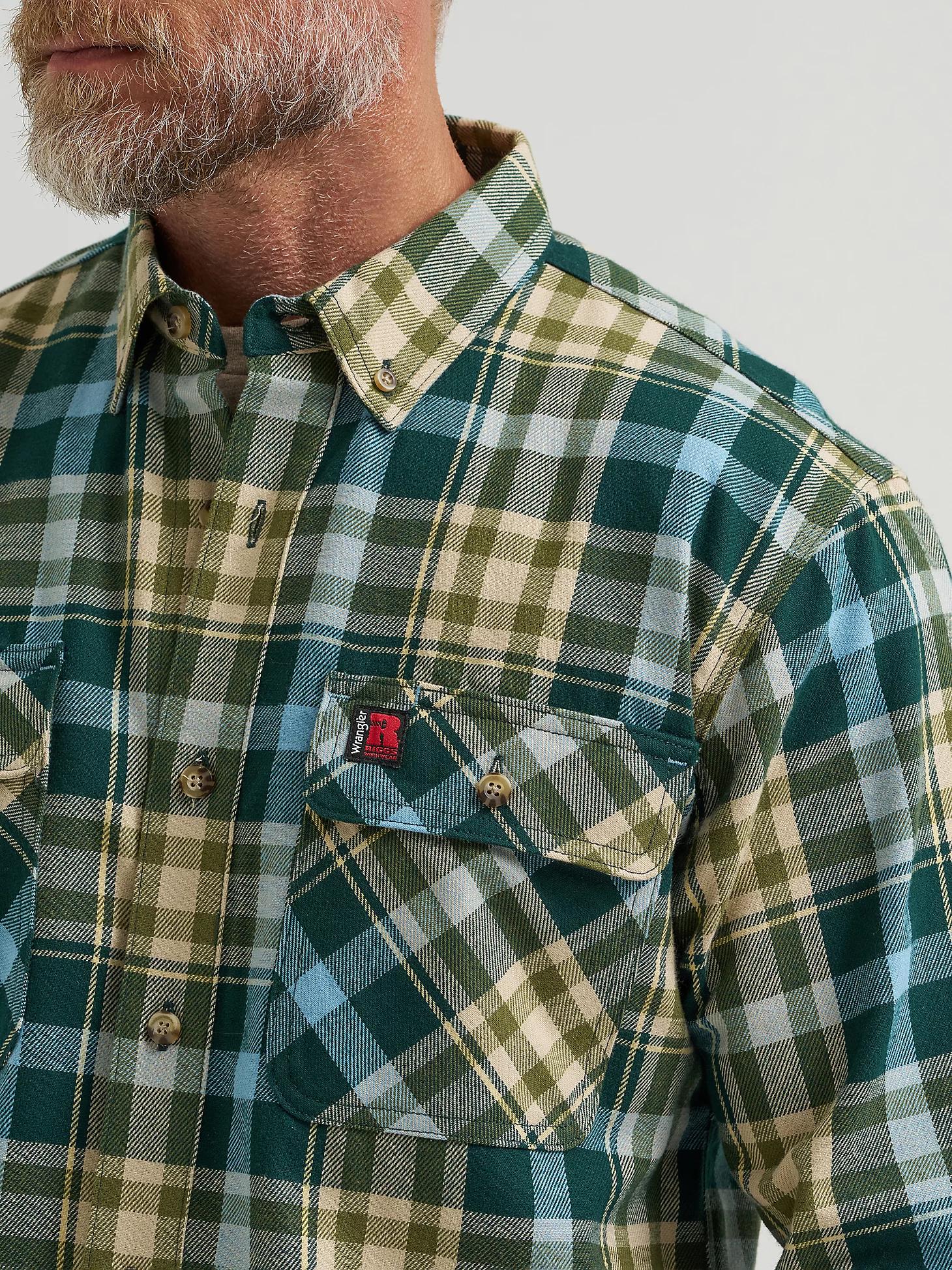 Wrangler® RIGGS Workwear® Flannel Foreman Plaid Work Shirt | Men's SHIRTS | Wrangler® Product Image