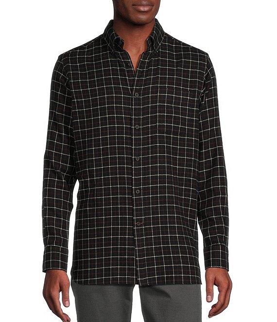 Cremieux Blue Label Chamonix Collection Small Plaid Moleskin Long Sleeve Woven Shirt Product Image